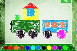 Bé tập tô chữ cái và các số