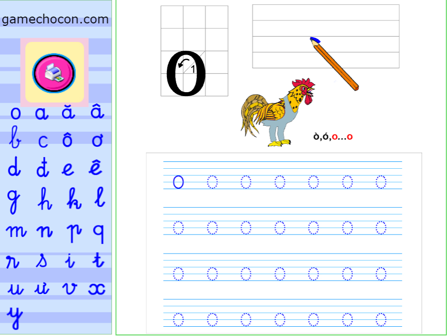 Tập viết chữ cái