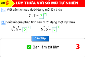 Bài 6: Lũy thừa với số mũ tự nhiên