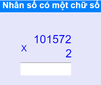 Nhân với số có một chữ số