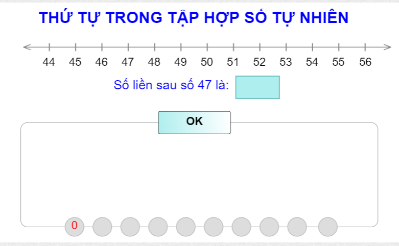 Bài 3: Thứ tự trong tập hợp số tự nhiên(Tia số)