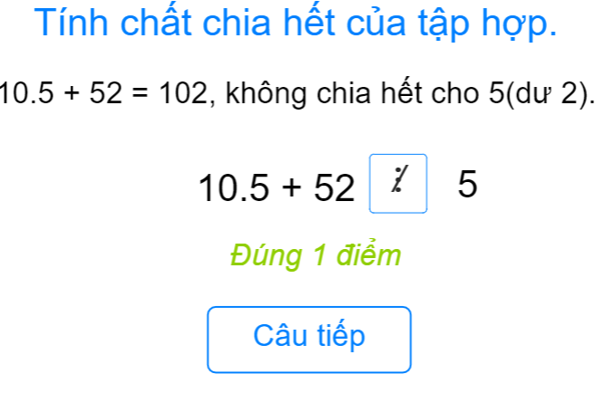 Bài 8: Tính chất chia hết của tập hợp