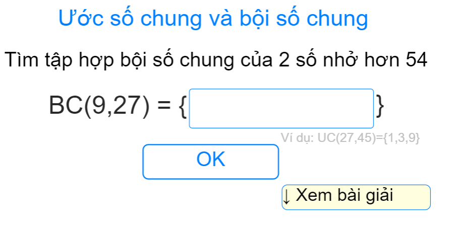 Ước số chung và bội số chung