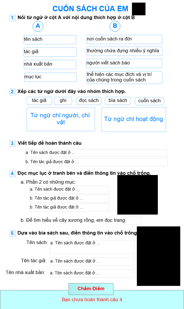 Bài 15 Cuốn sách của em