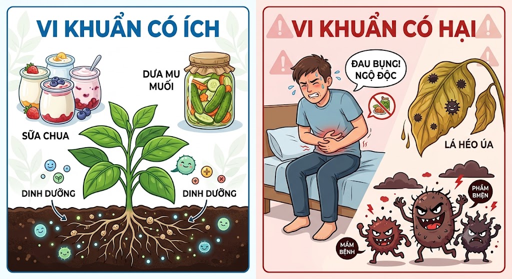 Bên trái là 