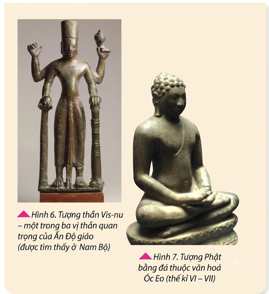 Tượng thần Vis-nu – một trong ba vị thần quan trọng của Ấn Độ giáo (được tìm thấy ở Nam Bộ)