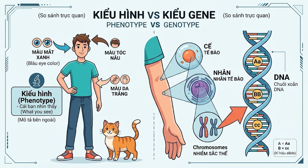 Kiểu hình vs Kiểu gene