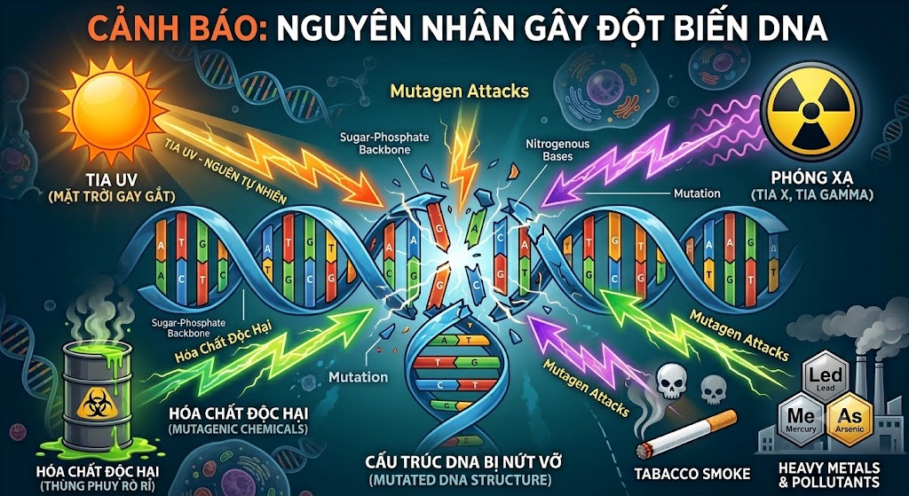 Nguyên nhân gây đột biến DNA