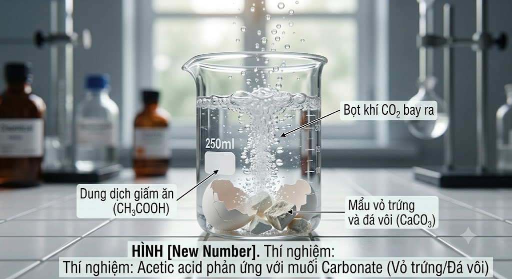 Thí nghiệm - Tác dụng với muối Carbonate